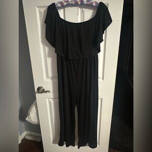 Black Off-Shoulder Jumpsuit - Women Pants & Jumpsuits